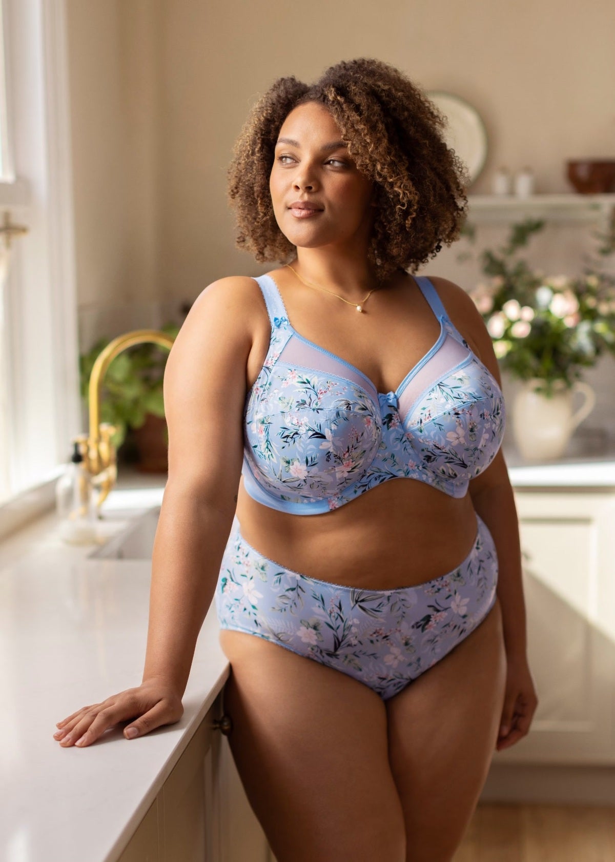 Kayla Banded Bra in Cornflower
