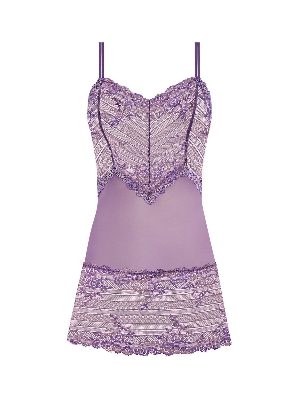Embrace Lace Chemise in Grape Compote Multi