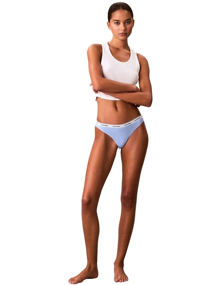 Icon Logo Thong 3 Pack in Multi in Black/White/Frozen