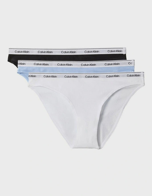 Icon Logo 3-Pack Bikini in Black/White/Frozen