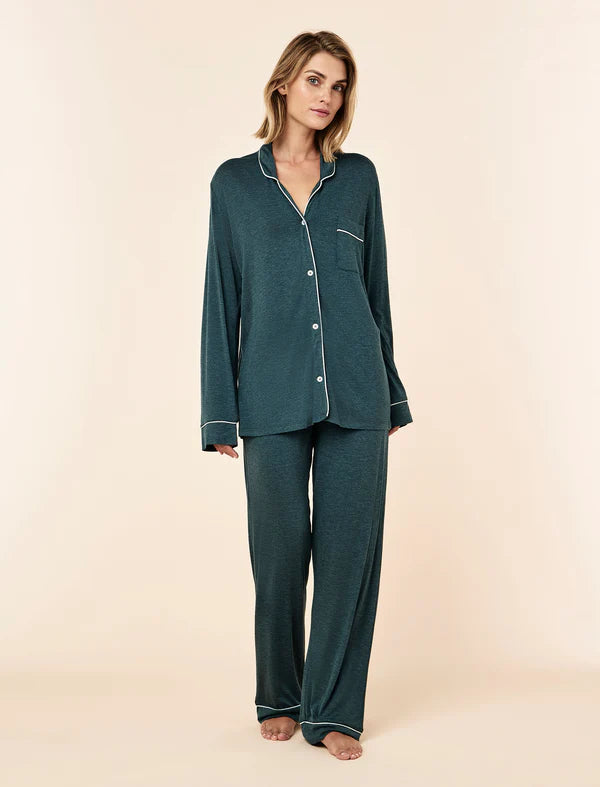 Kate Modal Soft Full Length PJ Set in Deep Emerald