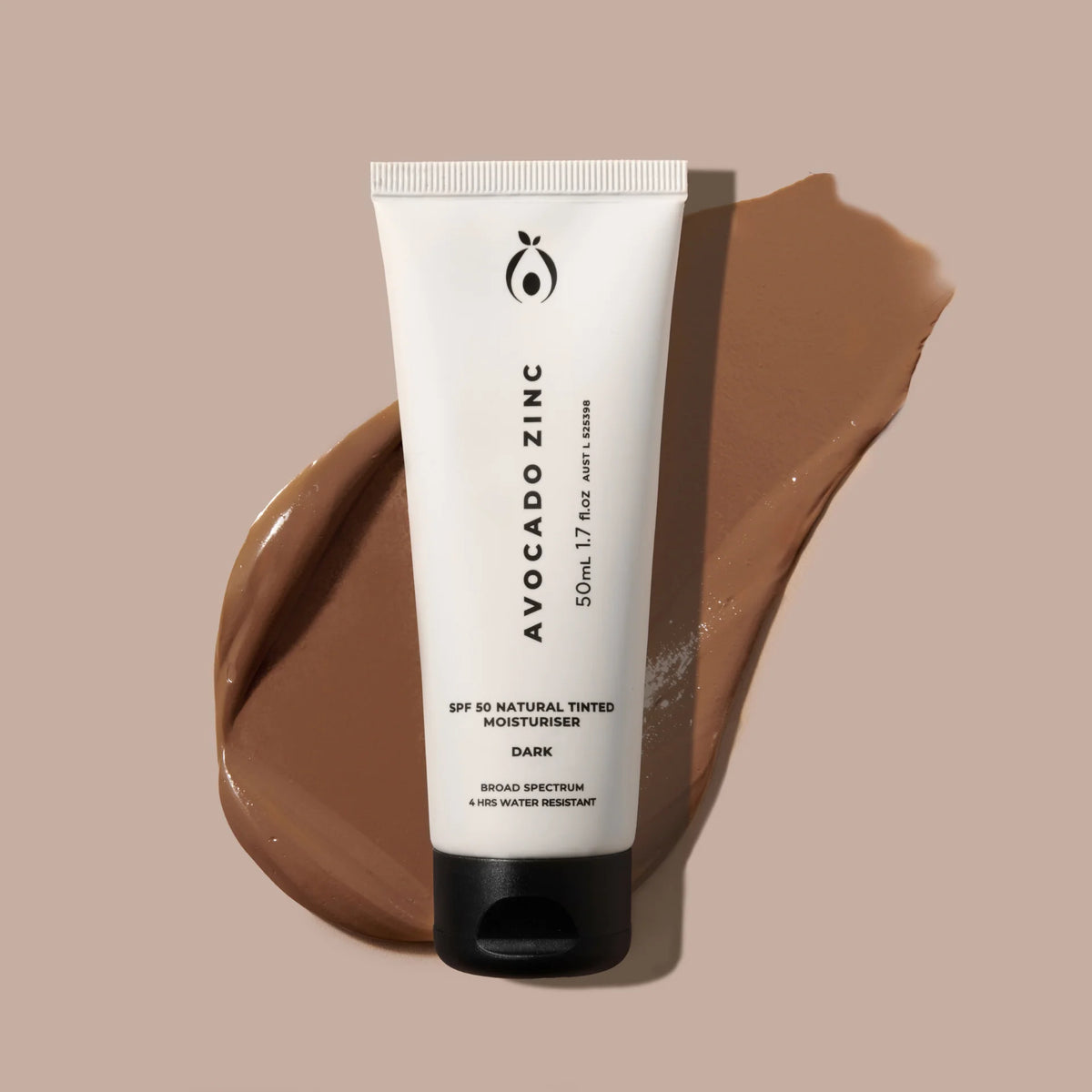SPF 50 Natural Tinted Moisturiser in Dark