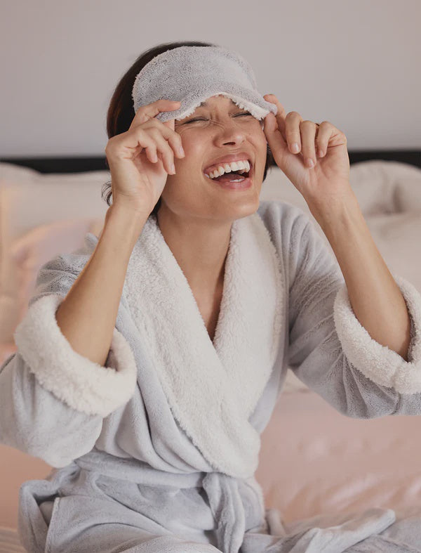 Plush Sherpa Robe & Sleep Mask
