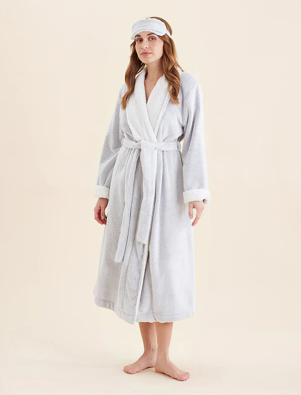 Plush Sherpa Robe & Sleep Mask