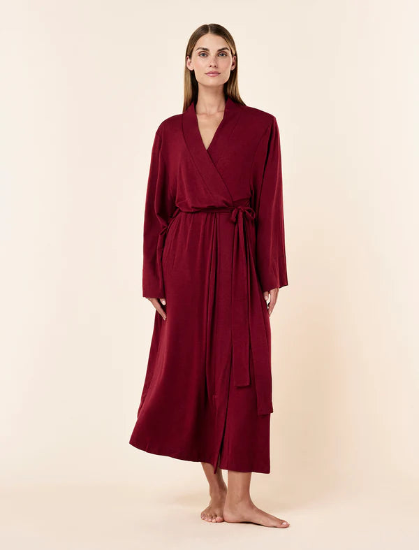 Kate Modal Soft Maxi Robe in Ruby