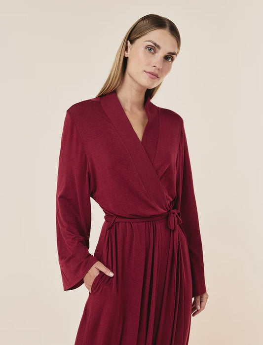 Kate Modal Soft Maxi Robe in Ruby