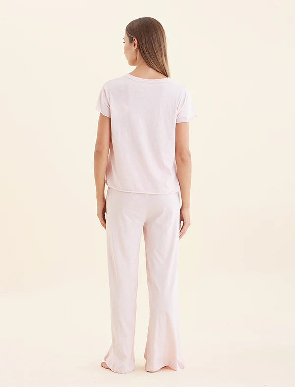 Jada Organic Cotton Knit Boxy Tee in Papinelle Pink