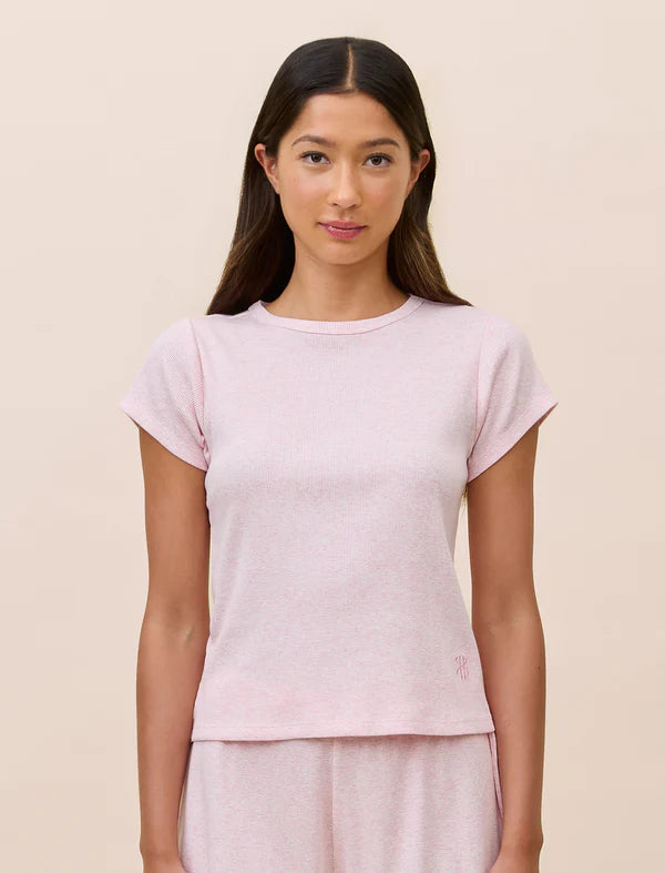 Soft Baby Rib Tee in Fairy Tale Pink