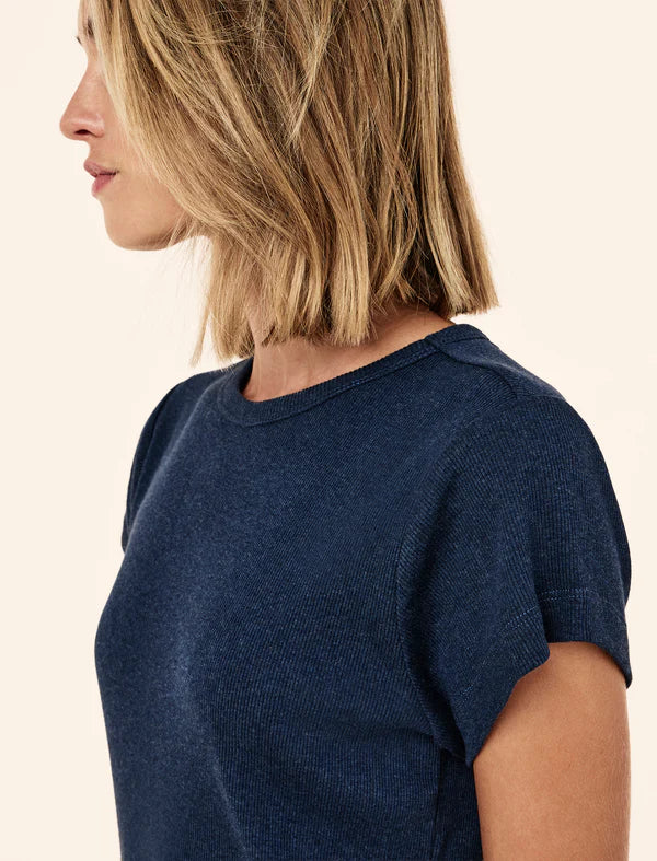 Soft Baby Rib Tee in Pageant Blue