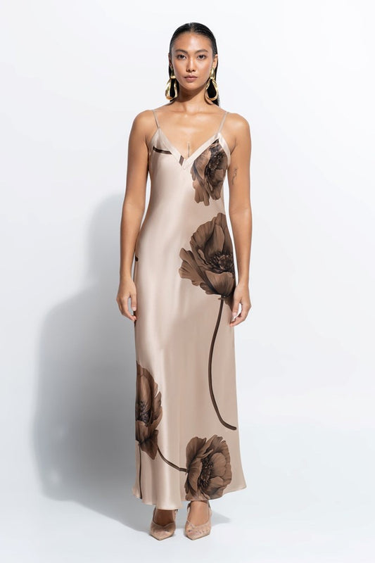 Silk Slip in Bloom Print