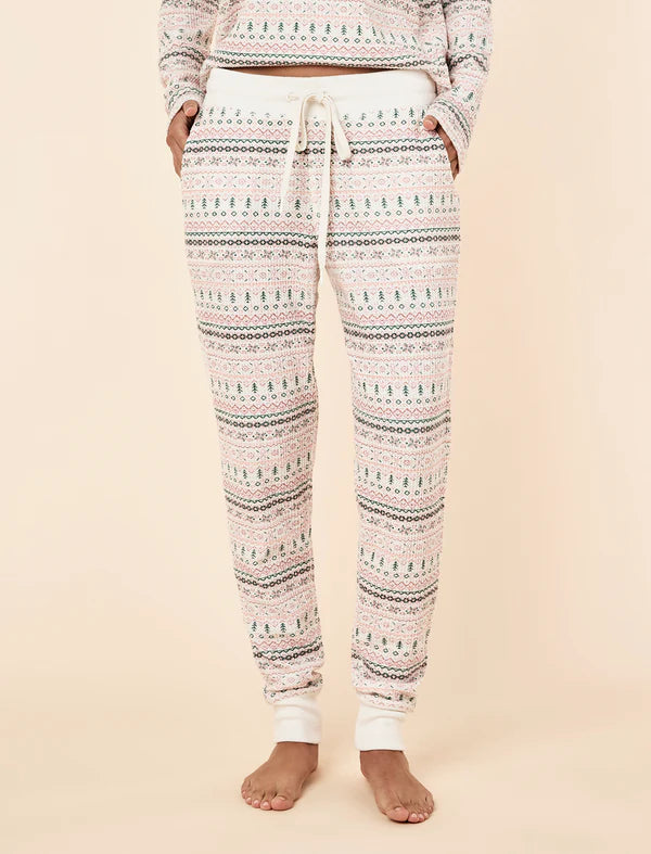 Fairisle Waffle Long Sleeve Top and Jogger