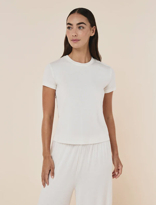 Kate Modal Soft Tee in Ecru
