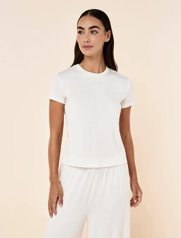 Kate Modal Soft Tee in Ecru
