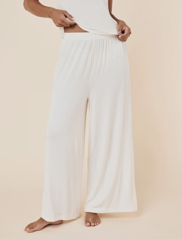 Kate Modal Soft Wide Leg Pant in Ecru