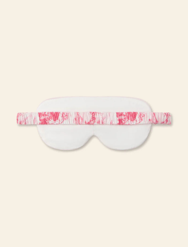Toile De Jouy Eye Mask in Pink Lemonade