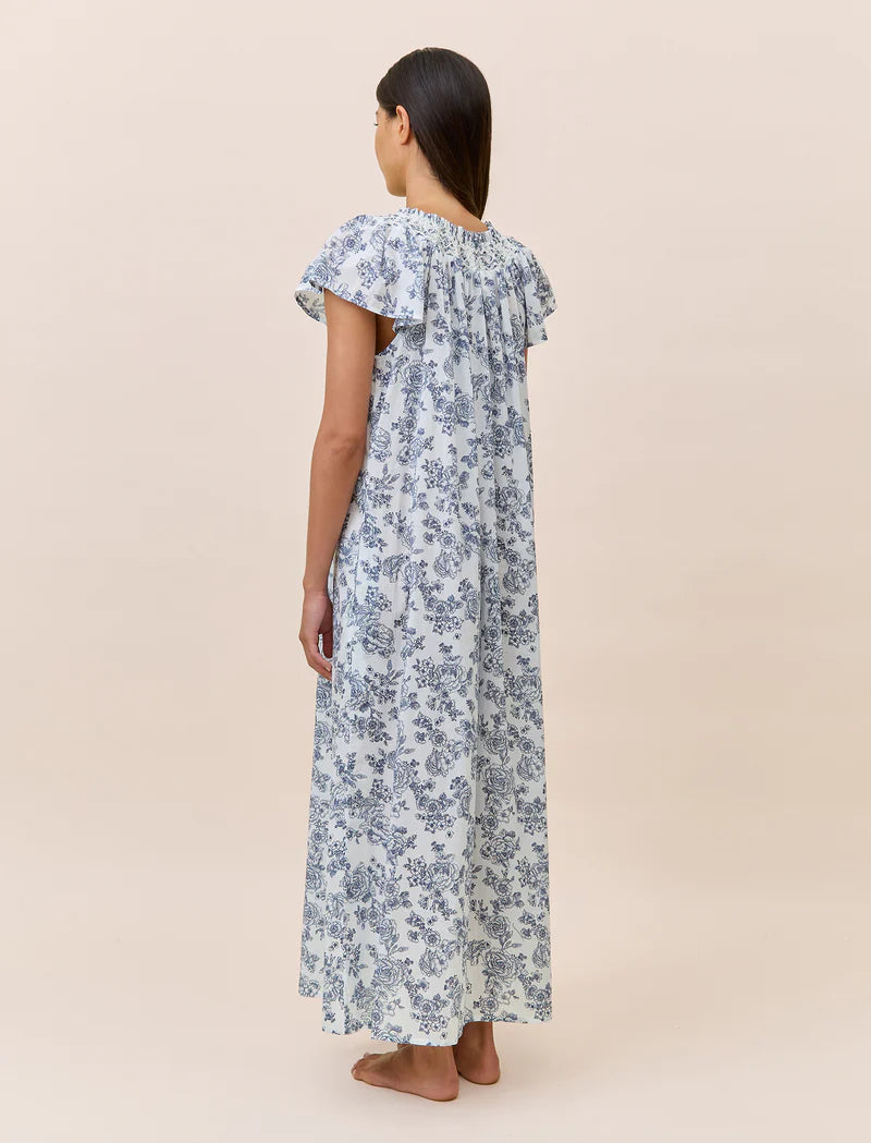 Nostalgia Shirred Neck Maxi Nightie