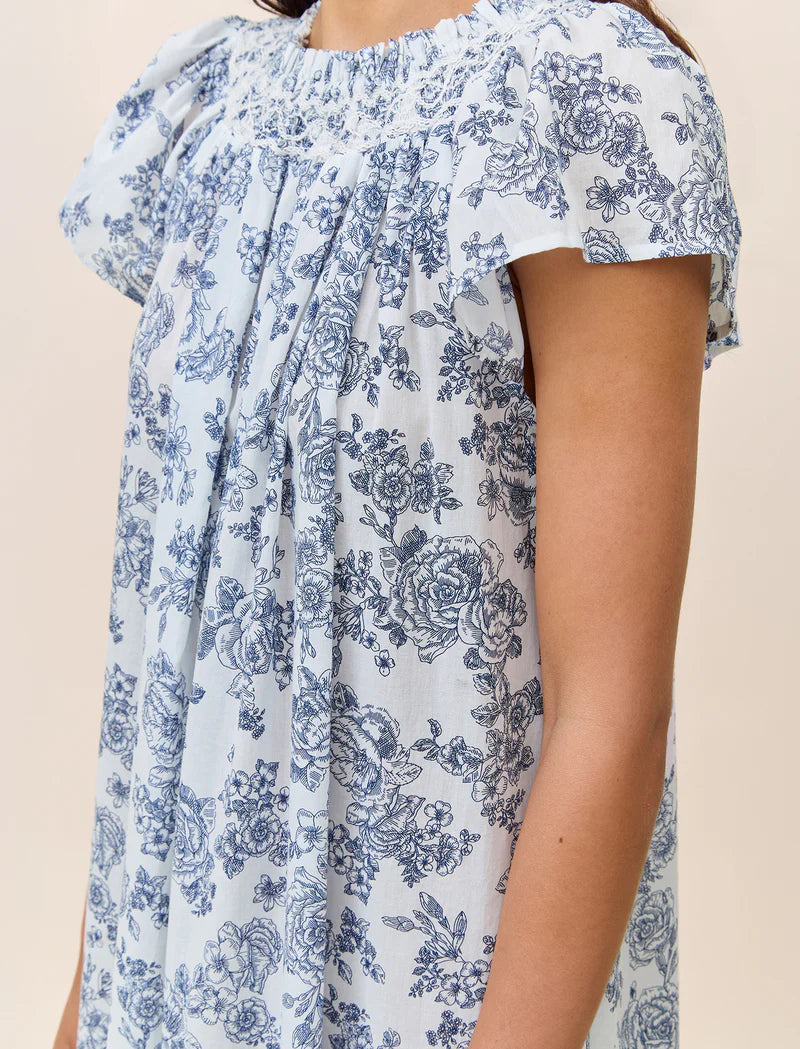 Nostalgia Shirred Neck Maxi Nightie