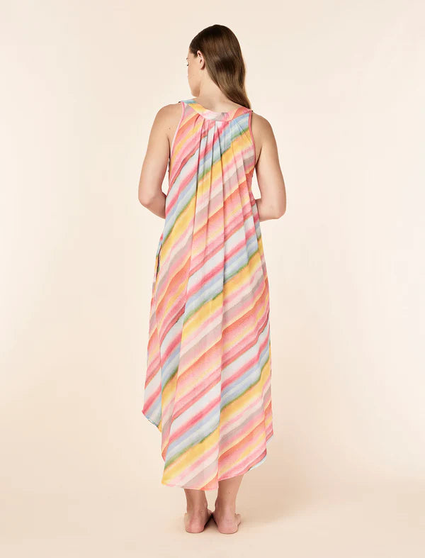 Sophie Stripe Panel Front Maxi Nightie