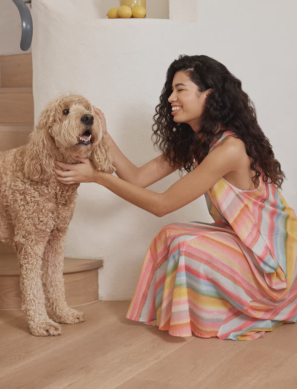 Sophie Stripe Panel Front Maxi Nightie