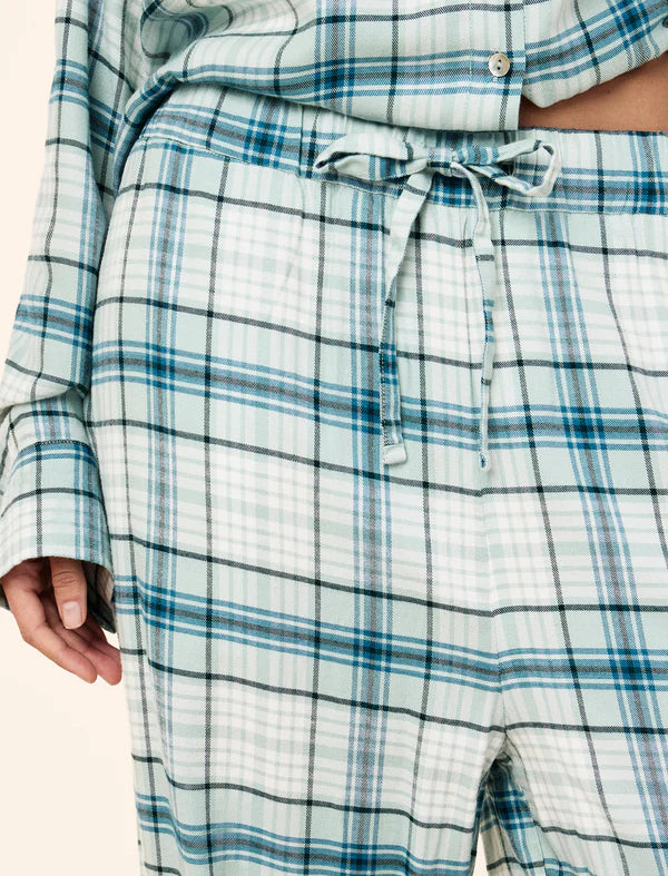 Comfy Plaid Full Length PJ Set in Deep Emerald