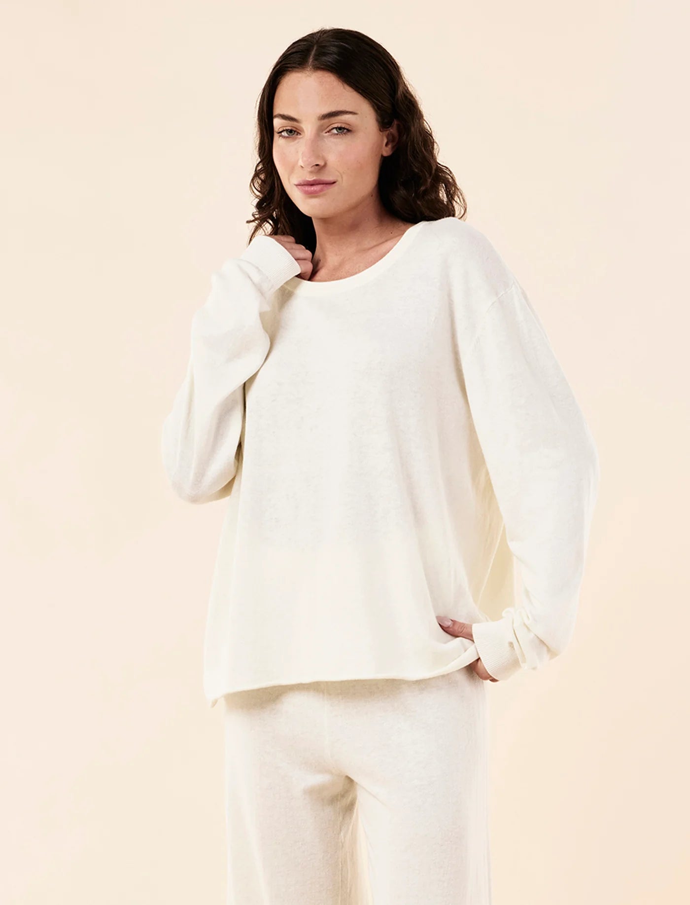 Cotton Cashmere Fine Knit Jumper