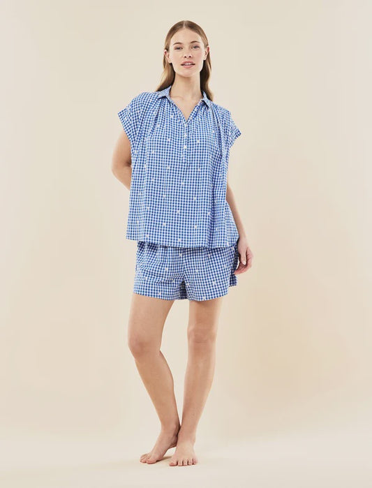 Daisy Gingham Boxer PJ Set