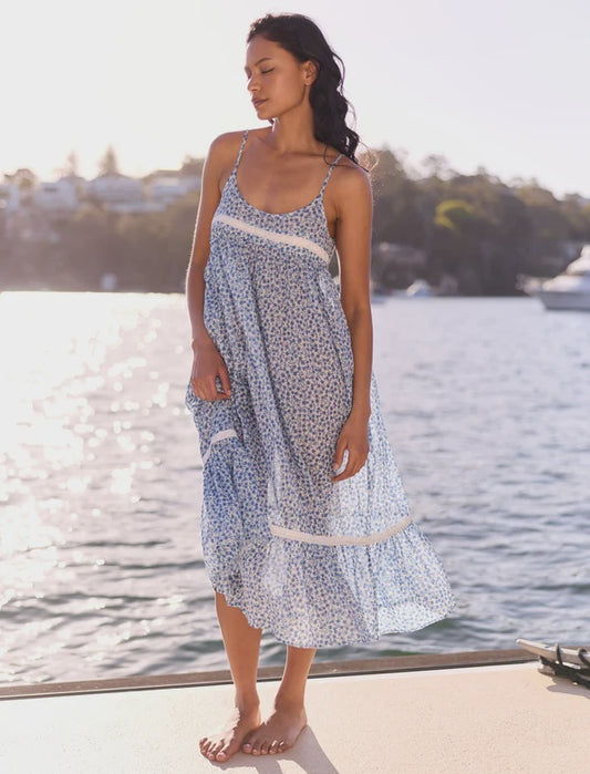 Sorrento Lace Trim Maxi Nightie