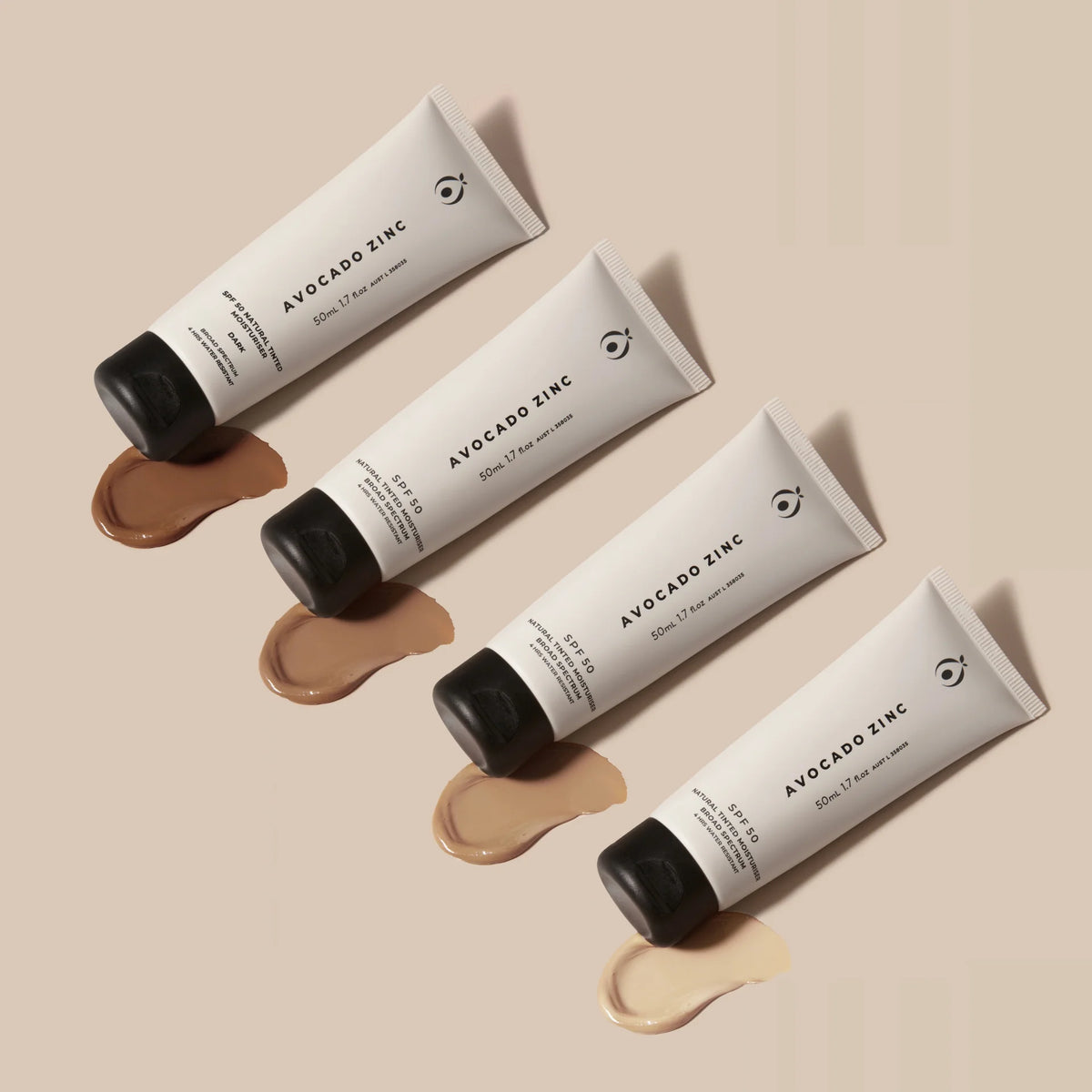SPF 50 Natural Tinted Moisturiser in Dark
