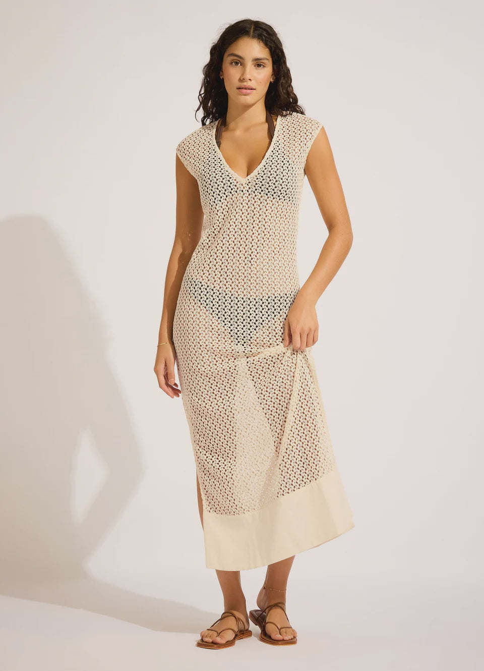 Maxi Tank Dress in Ecru