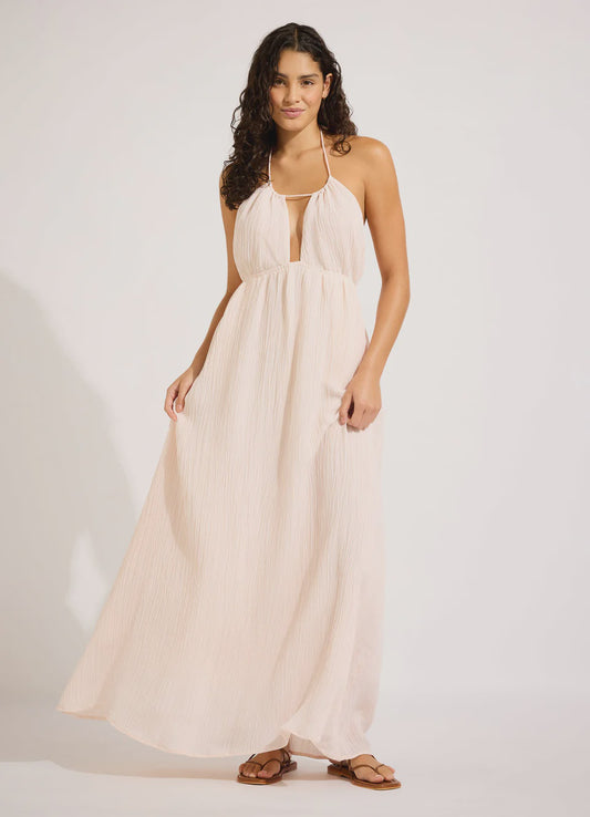 Adjustable Neck Maxi Dress