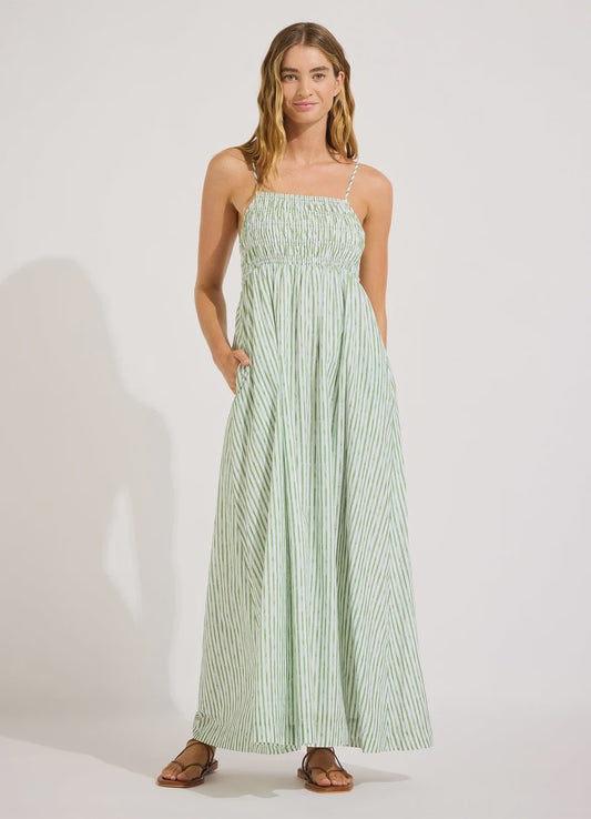 Shirred Midi Dress
