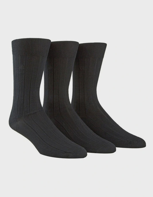 3 Pack Cotton Rich Dress Crew Socks
