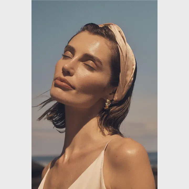 Pure Silk Luxury Headband - Celestial Pink