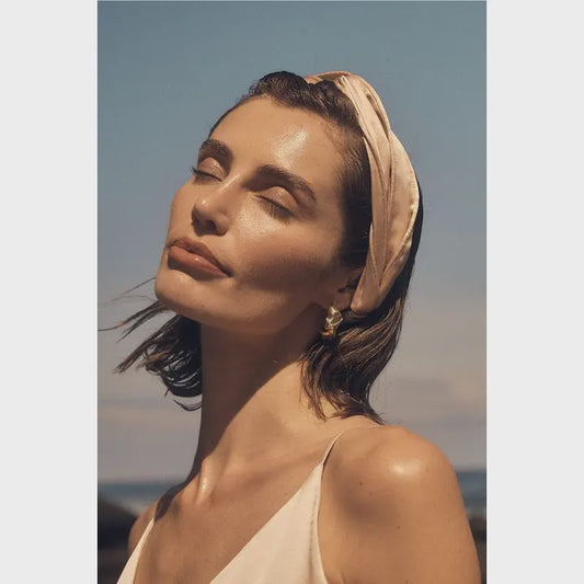 Pure Silk Luxury Headband - Celestial Pink