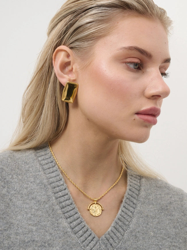 Square Bar Statement Earrings