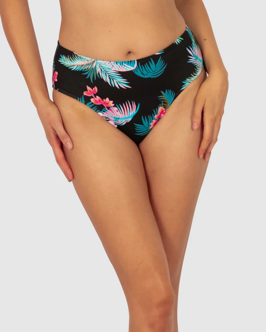 Amalfi Black Mid Bikini Pant