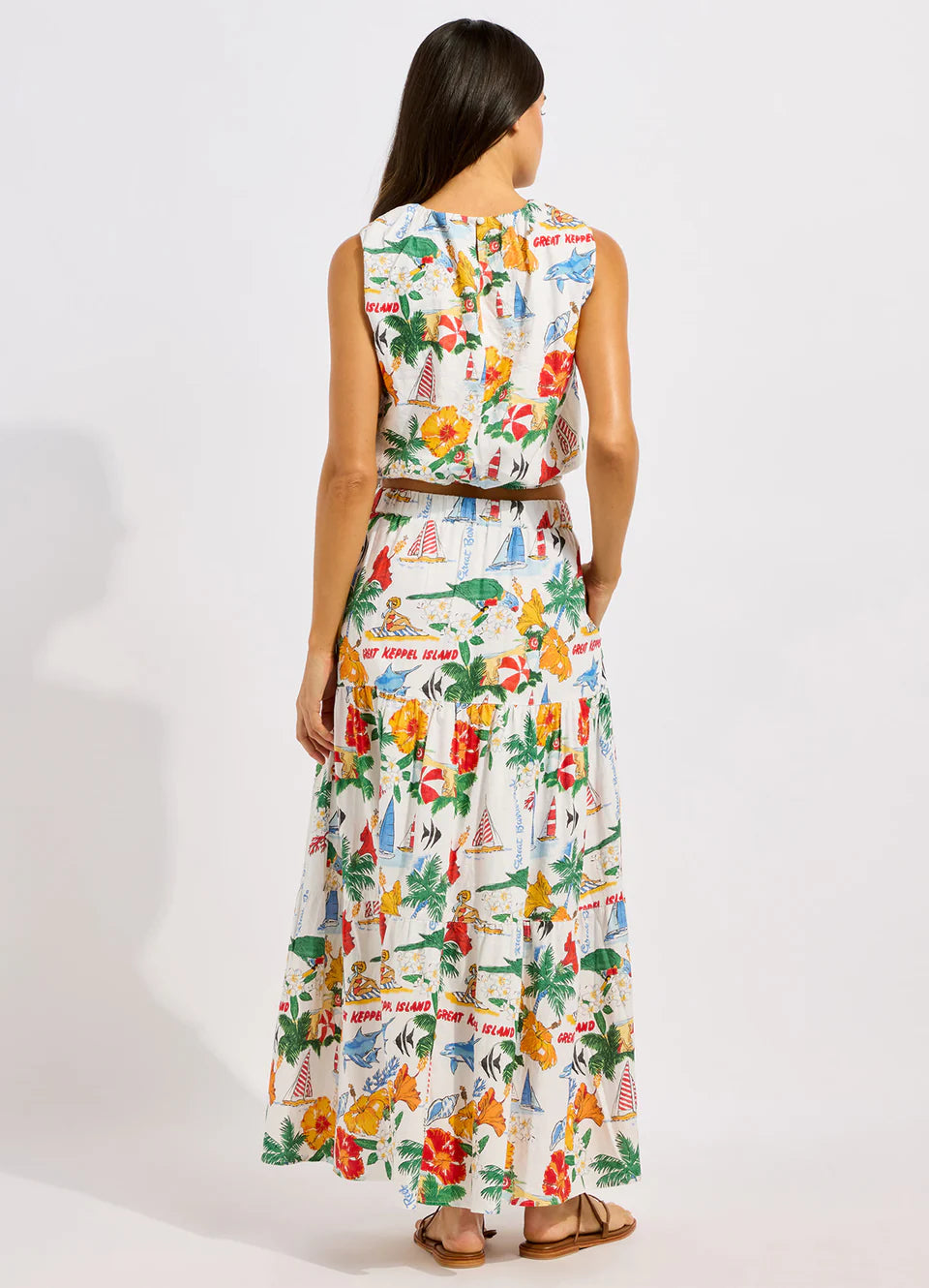 Viva Vacation Drawcord Waist Top