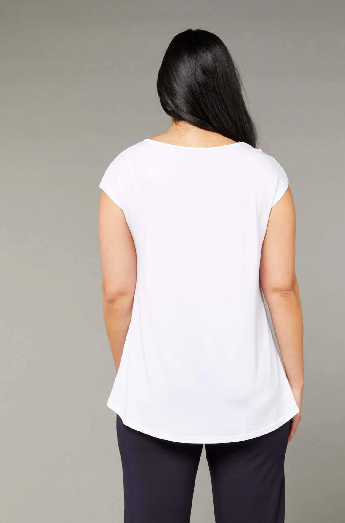 Tani White Flared Tank