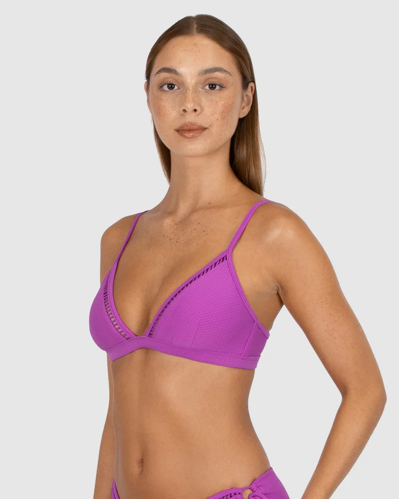 Rococco Fixed Ladder Lace Triangle Bikini Bra Top