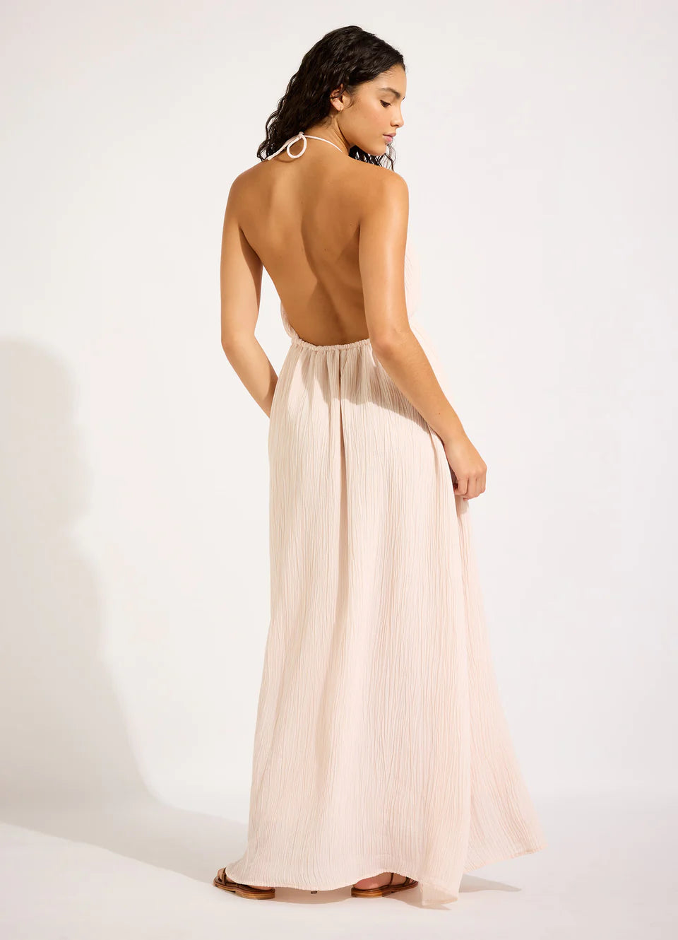 Adjustable Neck Maxi Dress
