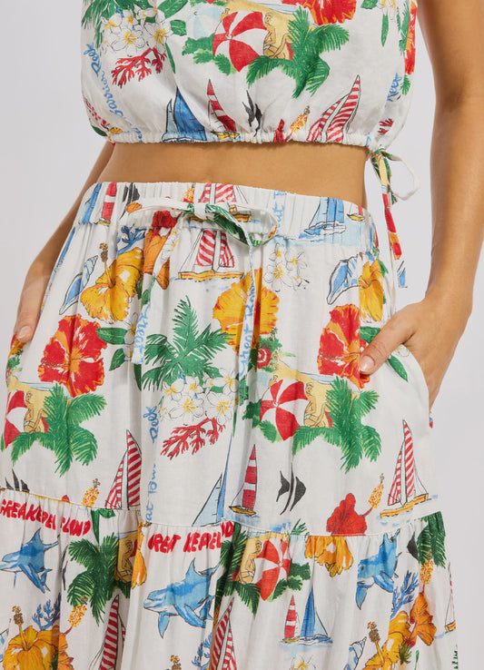 Viva Vacation Tiered Maxi Skirt