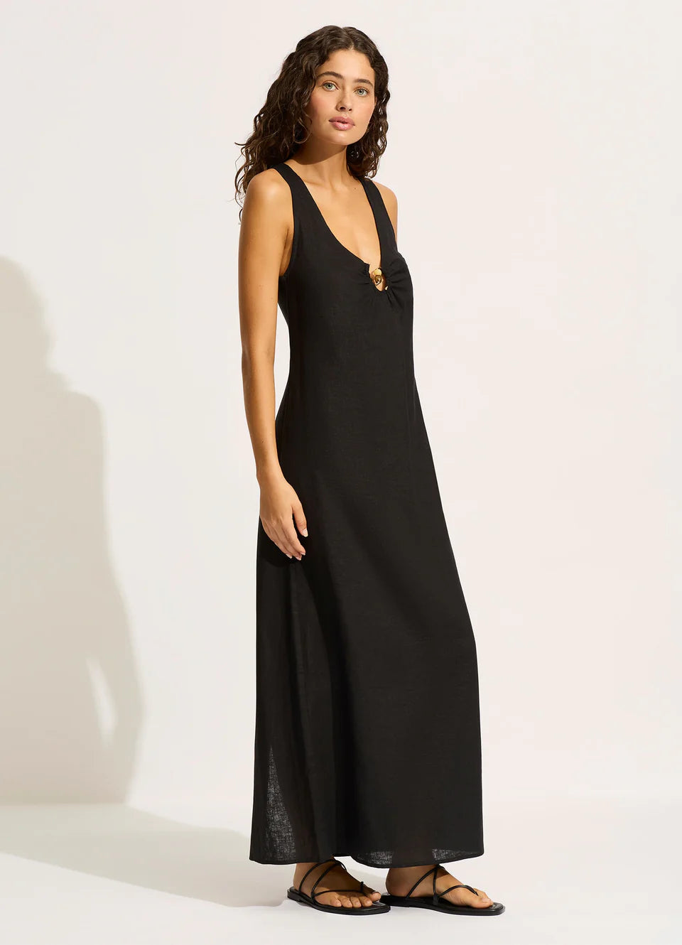 Keyhole Front Maxi Dress