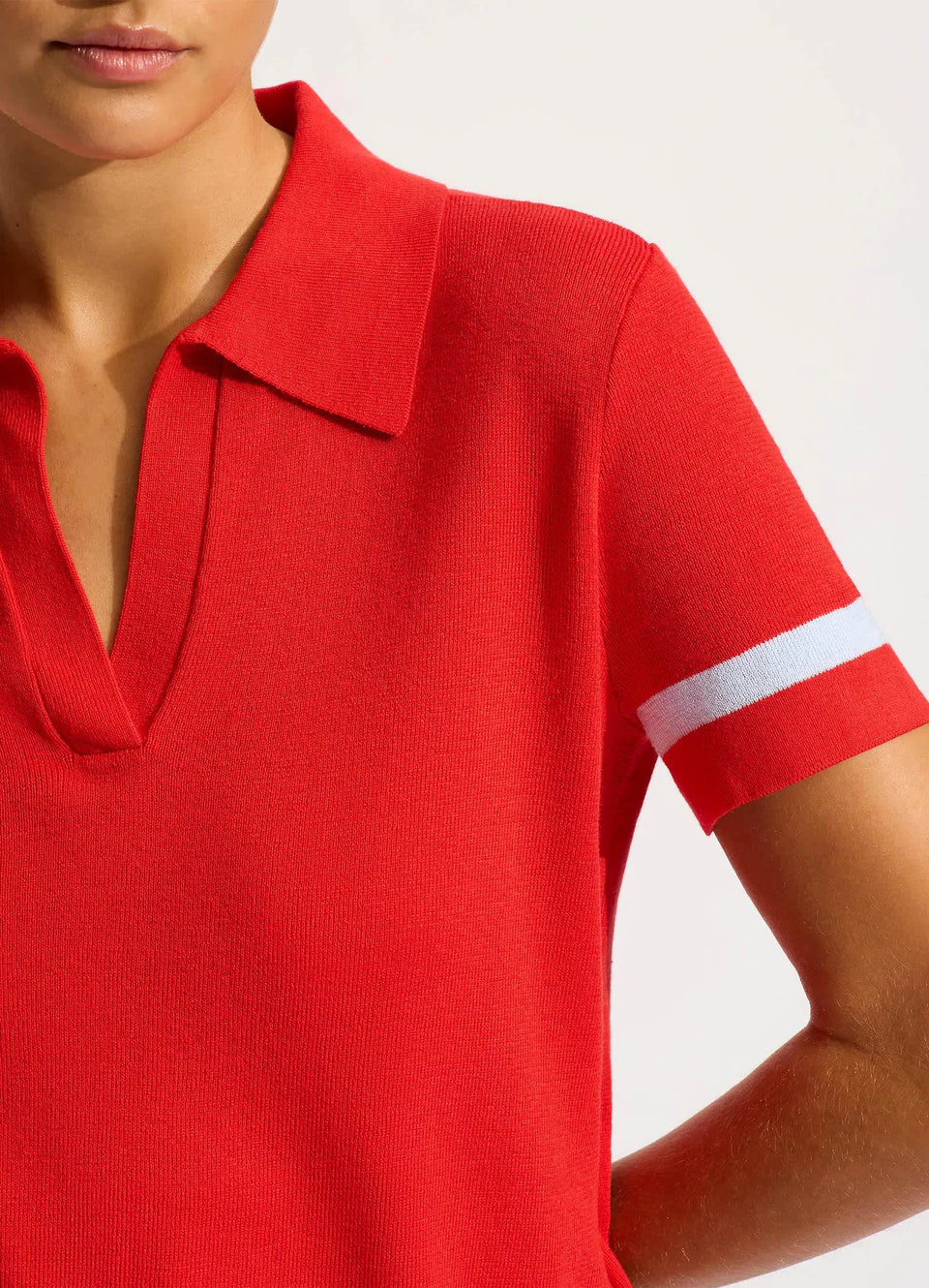 1975 Knit Polo Shirt in Flame