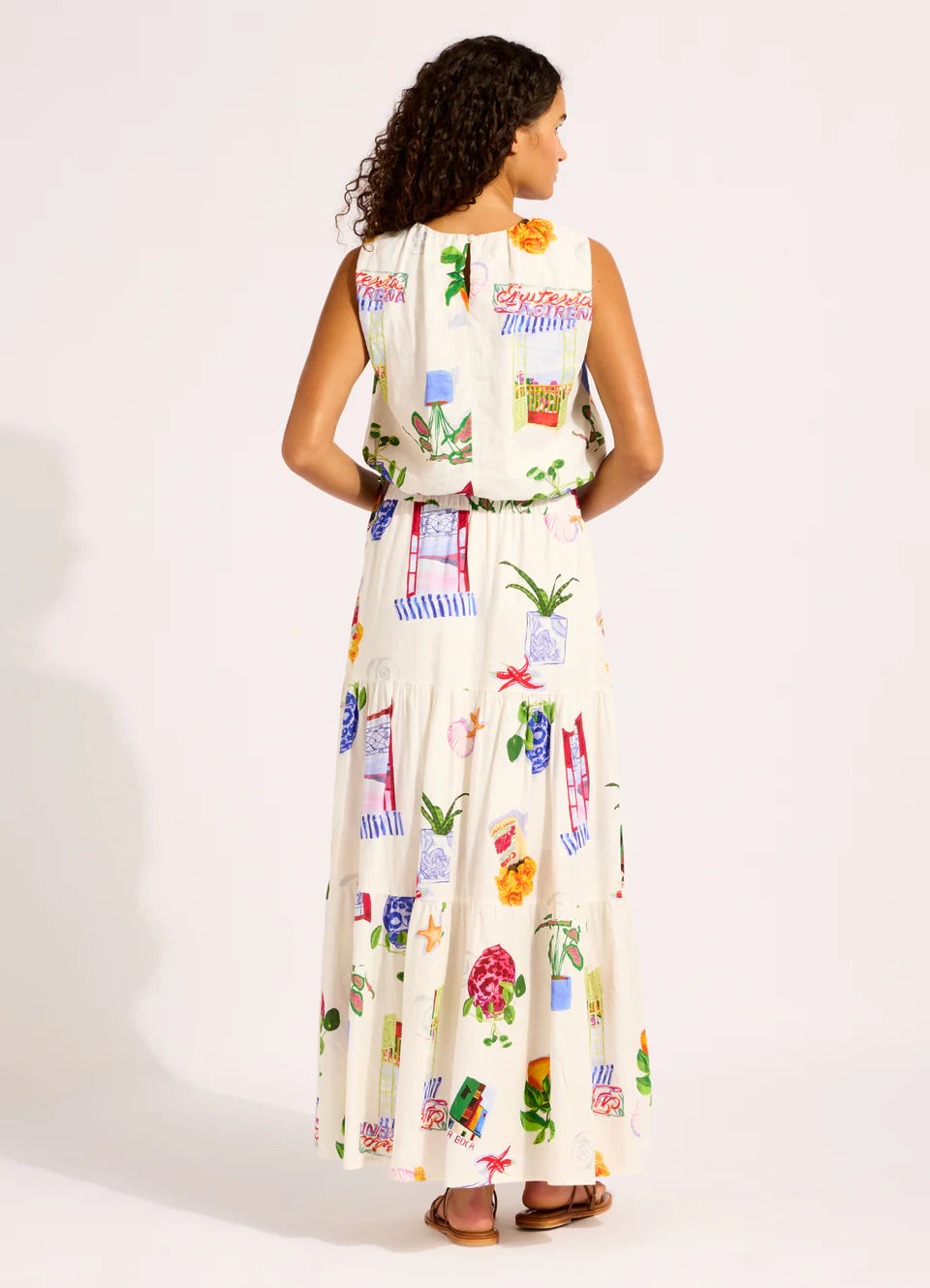 La Boca Tiered Maxi Skirt