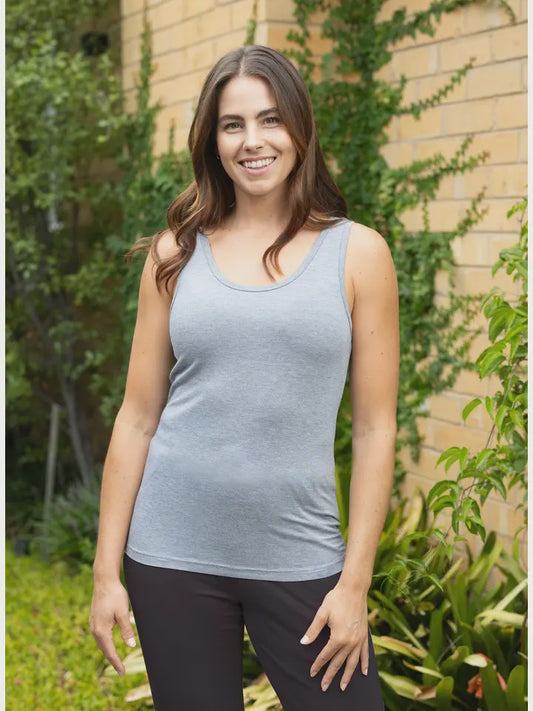 Women's Grey Premium Bamboo Tank