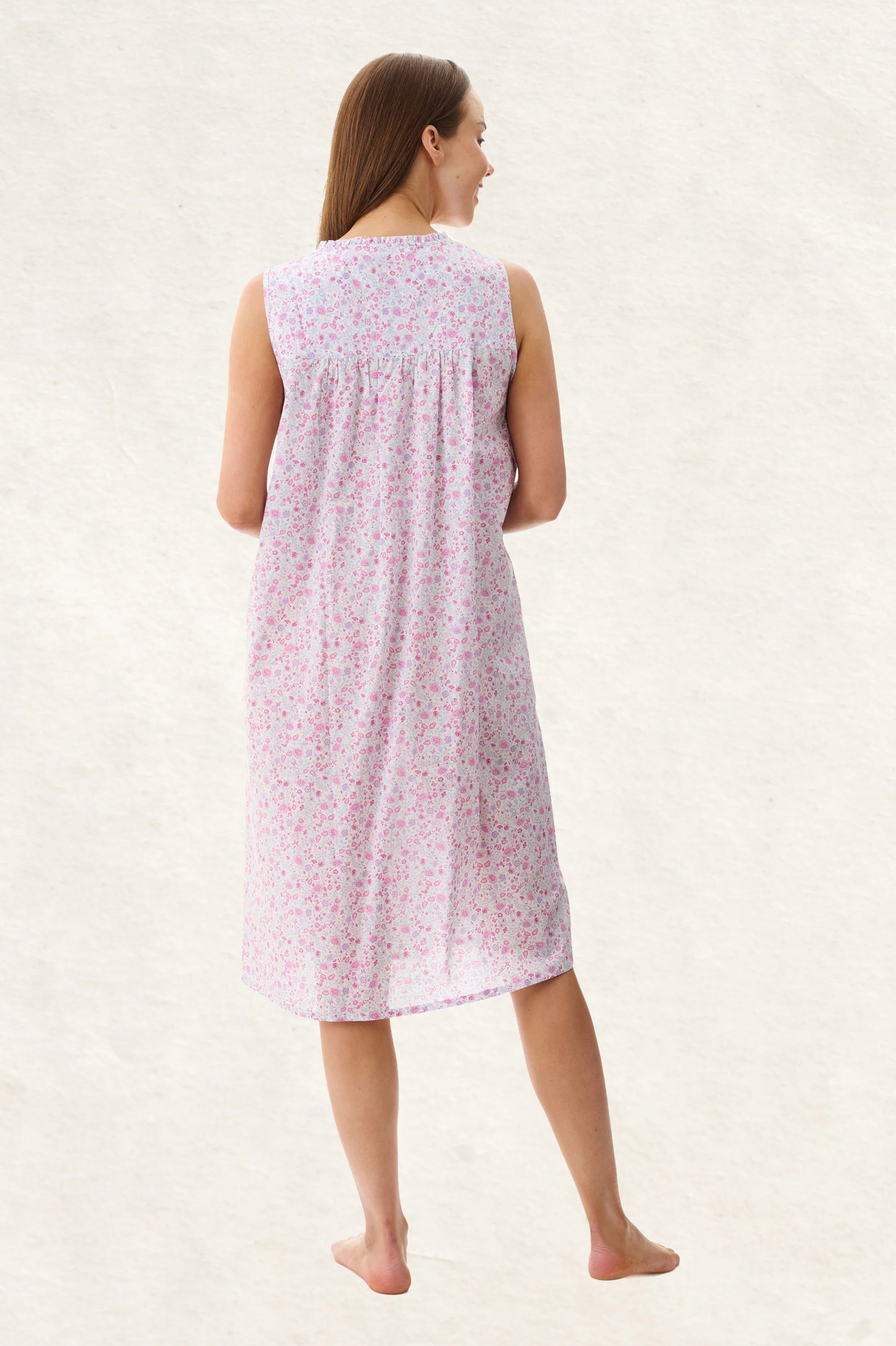 Brodie Sleeveless Short Nightie in Pink