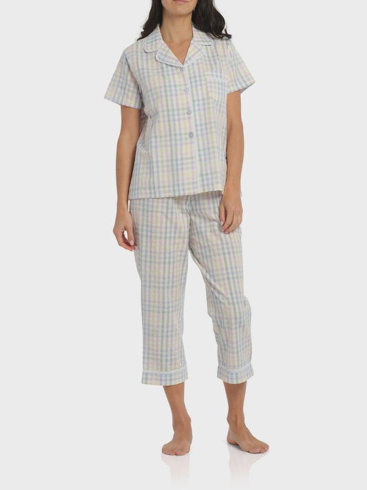 Summer Picnic Pyjama Set with 7/8 Pant