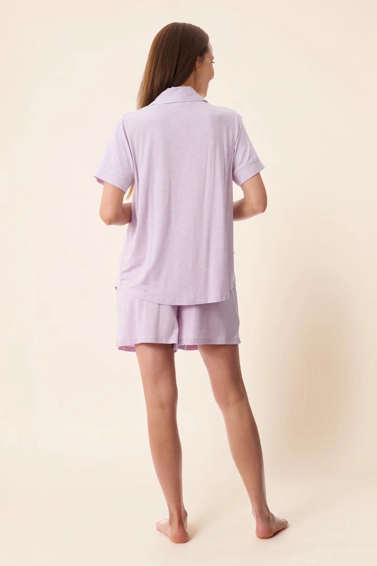 Short Pyjama in Lilac Marle