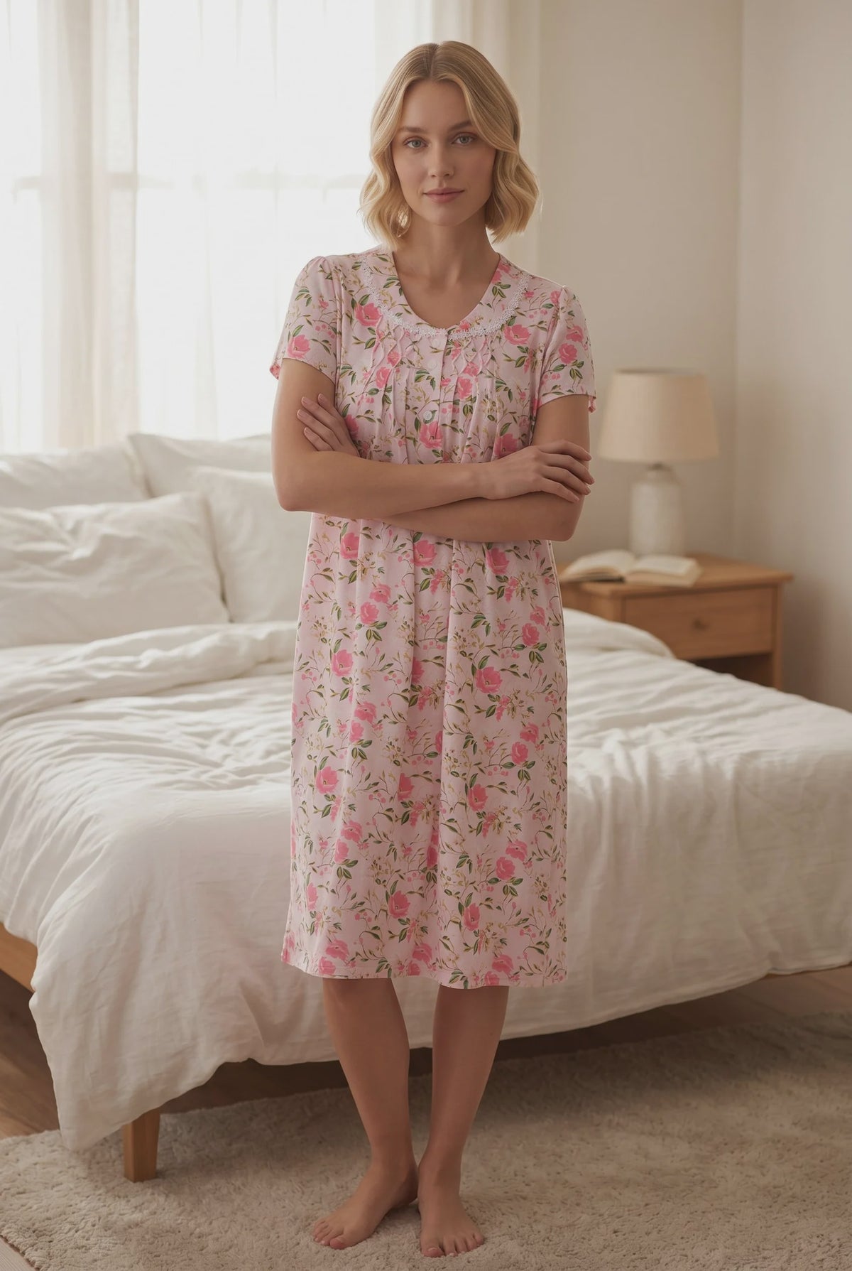 Ferrara Short sleeve short nightie by Givoni