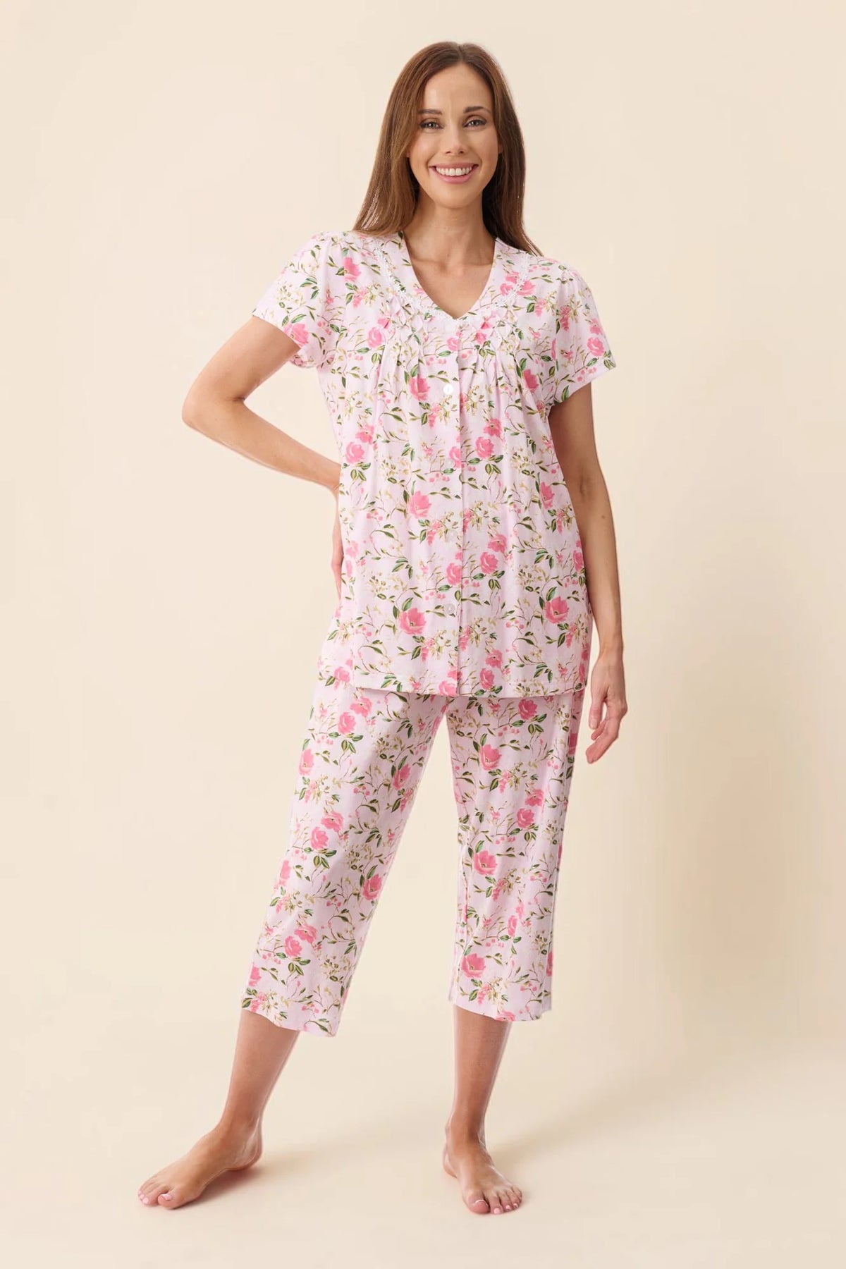 Ferrara Short sleeve capri pyjama by Givoni